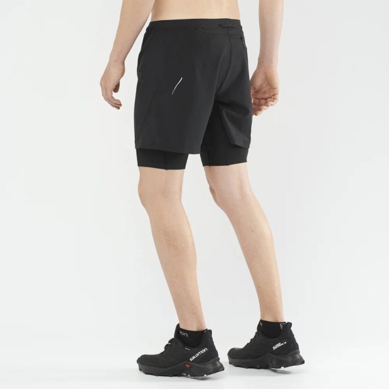 Salomon Cross Twinskin Men's Shorts Black | CA 54N2